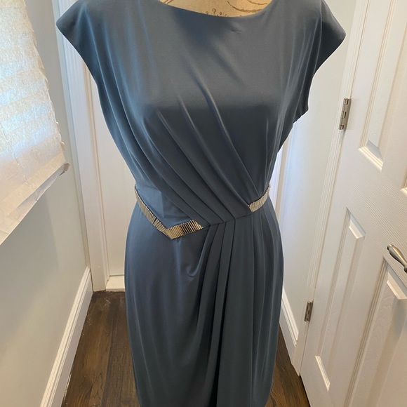 Suzy Chin for Maggy Boutique Blue Dress Sz Medium - Picture 6 of 6